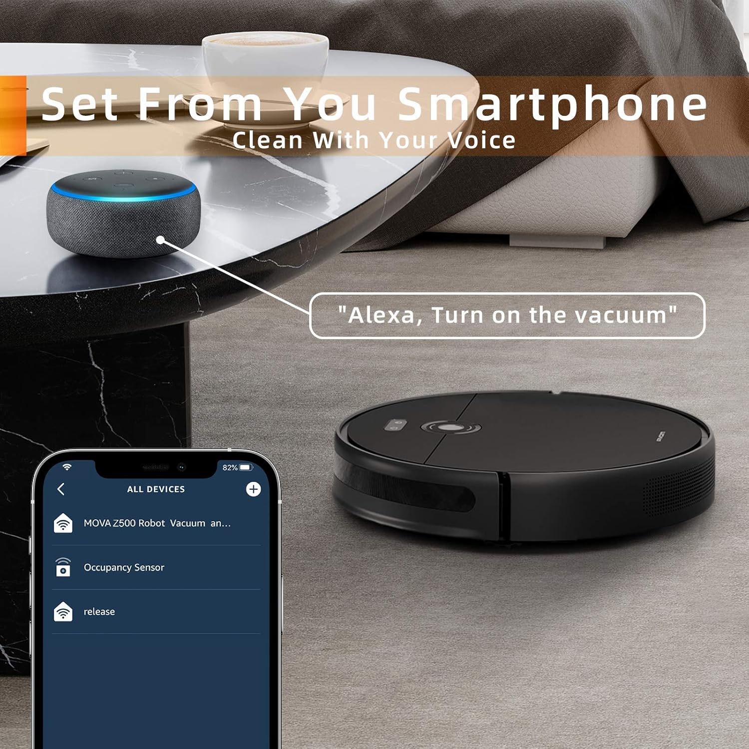 Robot Vacuum and Mop with 3000Pa Suction and 5200mAh Battery O218630