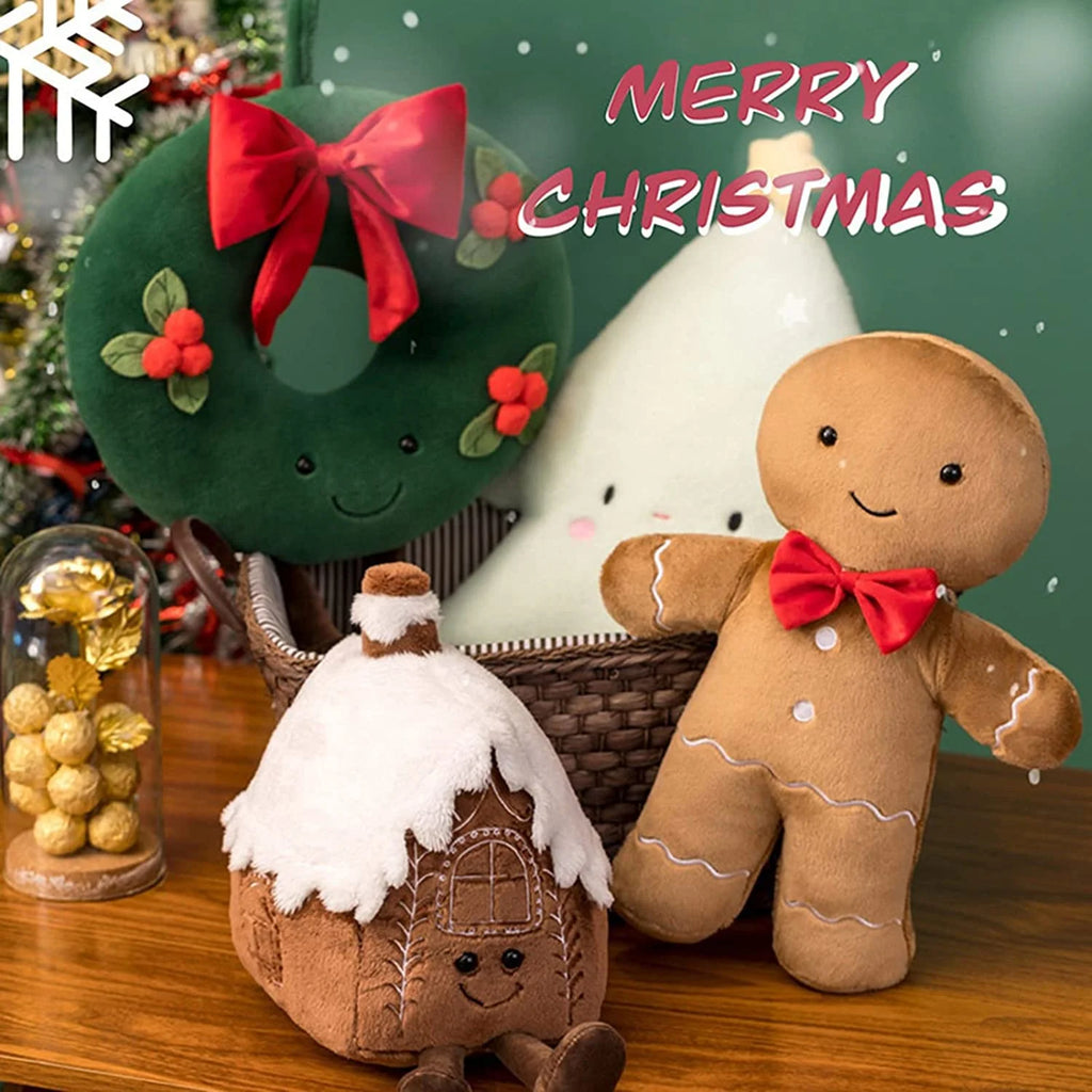 Kawaii Ginger Bread Plush Toy Stuffed Cookie House Shape Cushion Pillow H658785