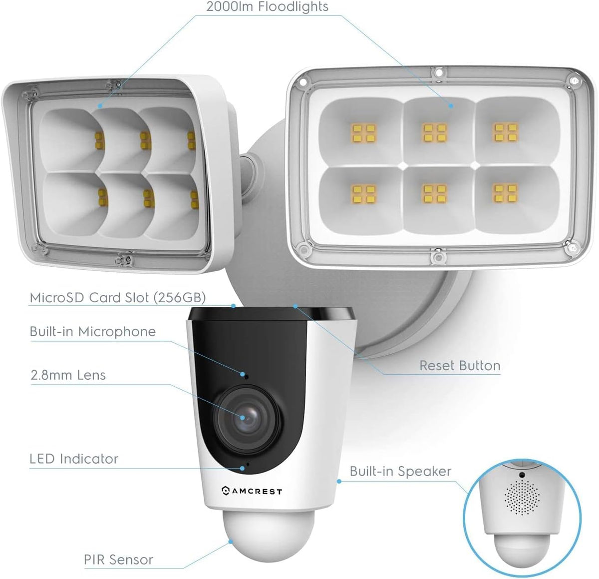 1080P Outdoor Security Camera with Flood Light H1869