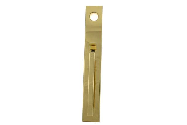 Satin Brass/Black Single Cylinder Handleset with Lever B5372