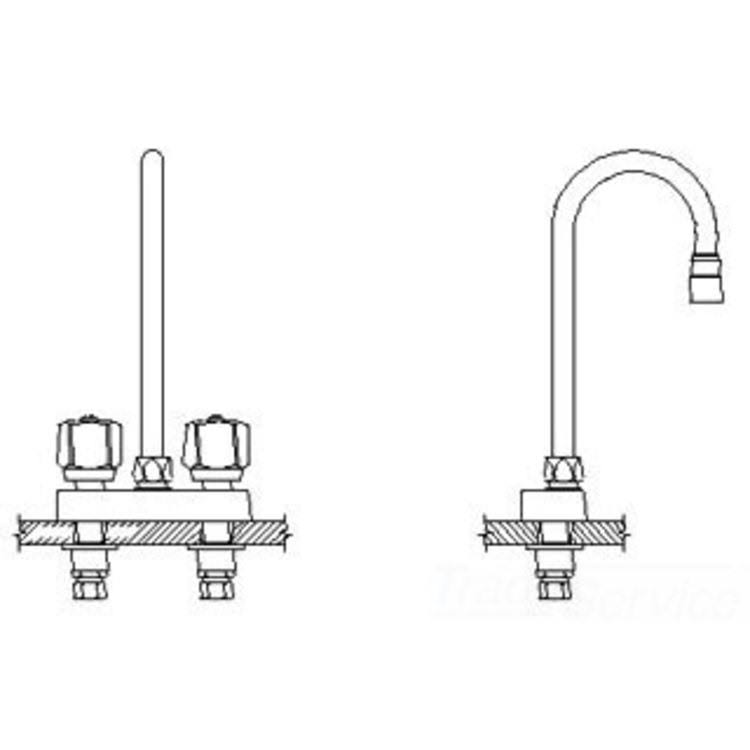 Commercial Two Handle Bar/Prep Faucet Chrome F7857