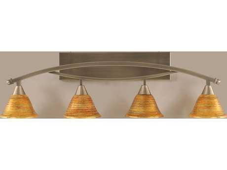Four Light Bath Bar Brushed Nickel Finish with Glass D602798