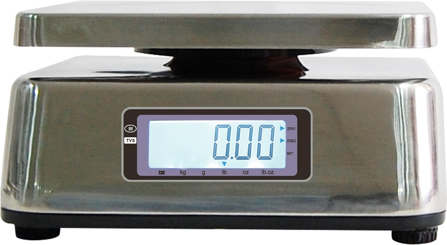 Stainless Steel Washdown Scale, 6lb Capacity, Dual Display A192573