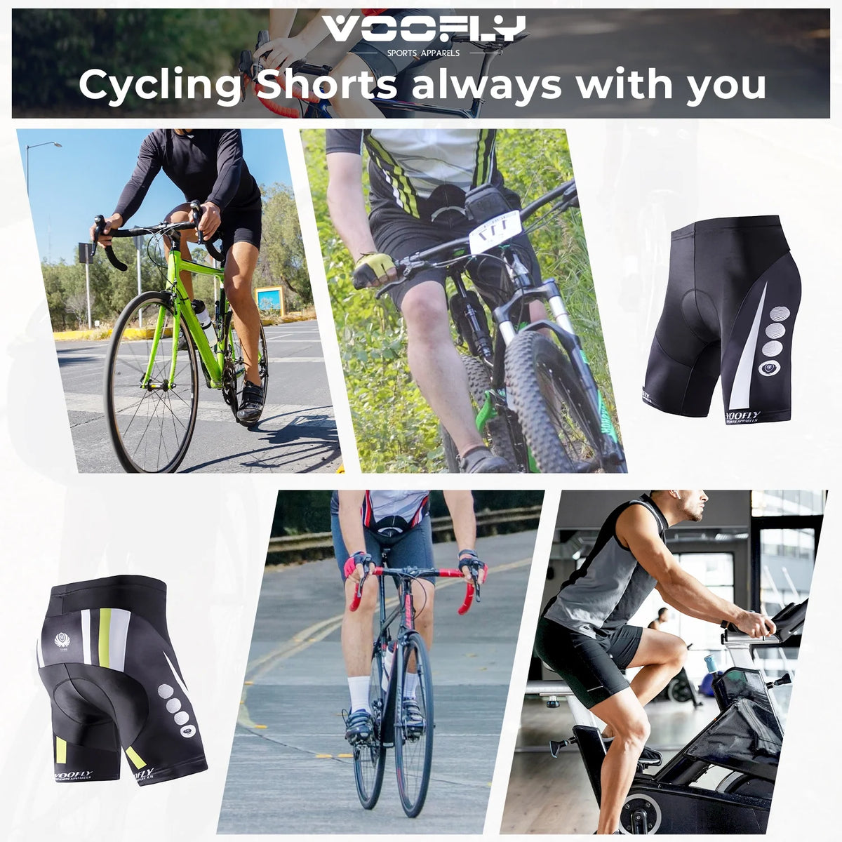 Mens 3D Gel Padded Cycling Bike Shorts B919