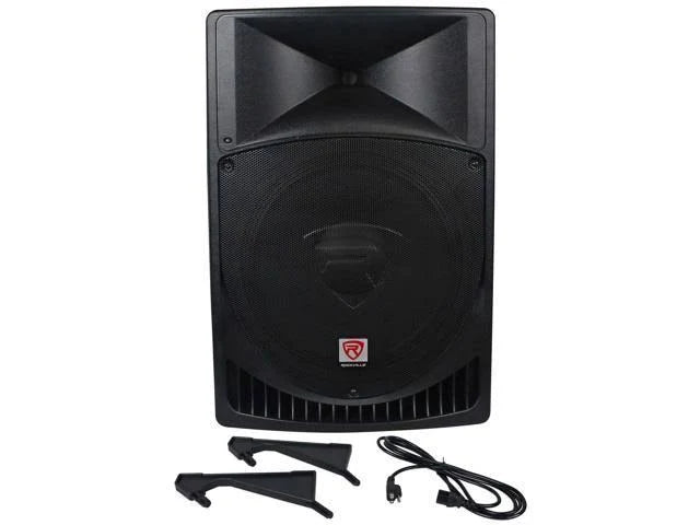 2000W Active PA/DJ Speakers with Mixer, Mic, Stands, Cables, Bag Z1574