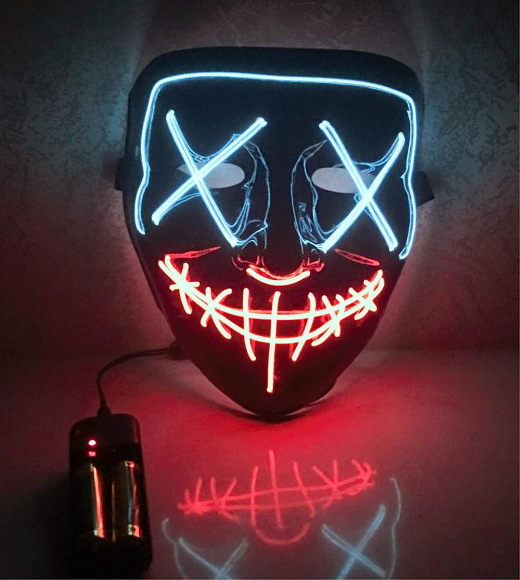 Blue Sound Induction Light Up Halloween Mask S283