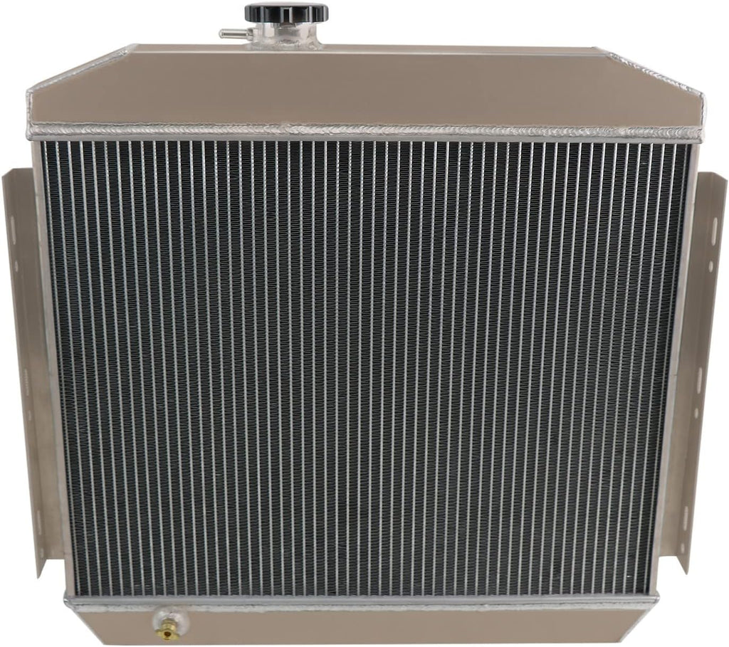 4 Row Radiator with Shroud 16" Fan for 1955-1957 Chevy Bel-Air Nomad V8 T633448