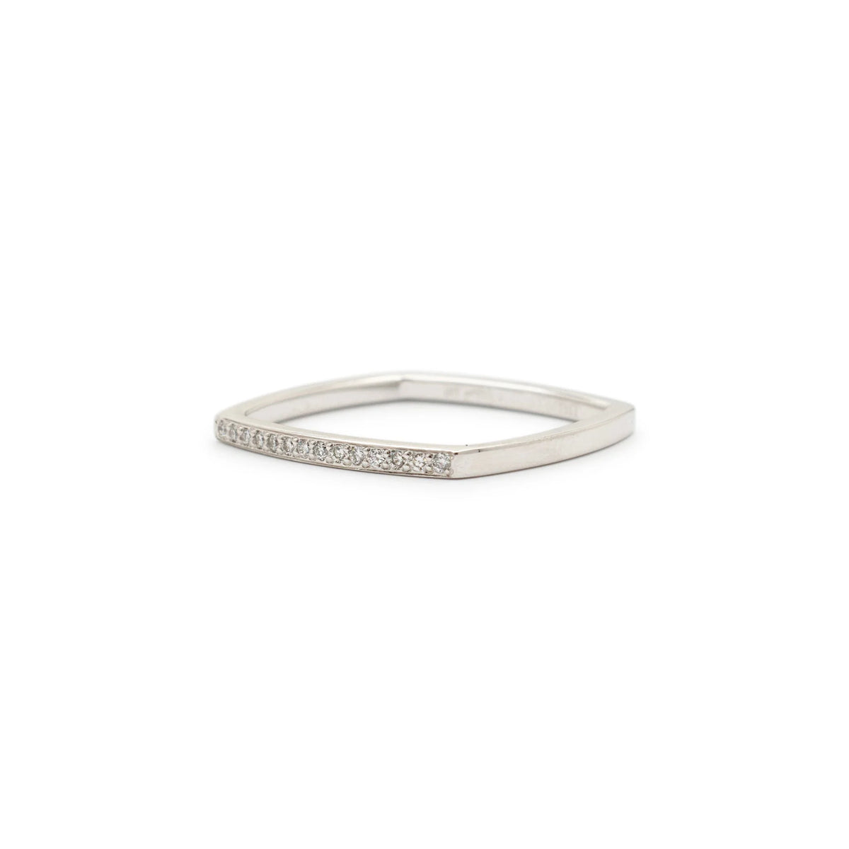 18K White Gold Diamond Wedding Band P530