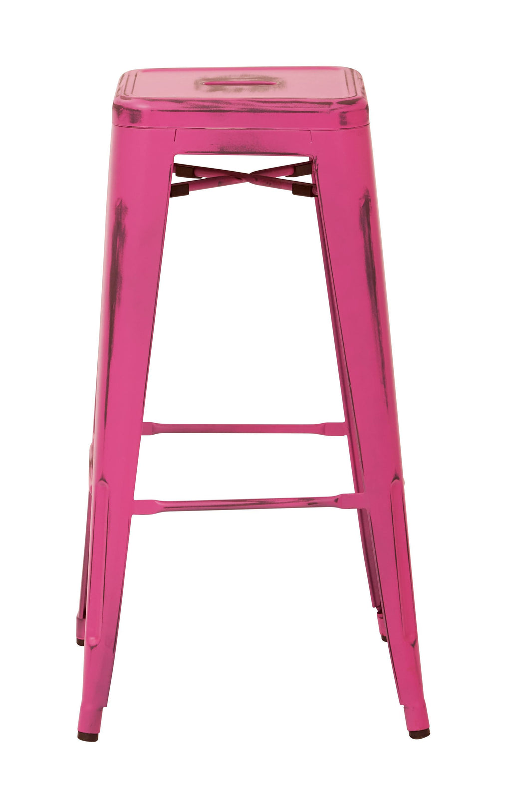 Antique Pink Metal Barstool 2-Pack M691520