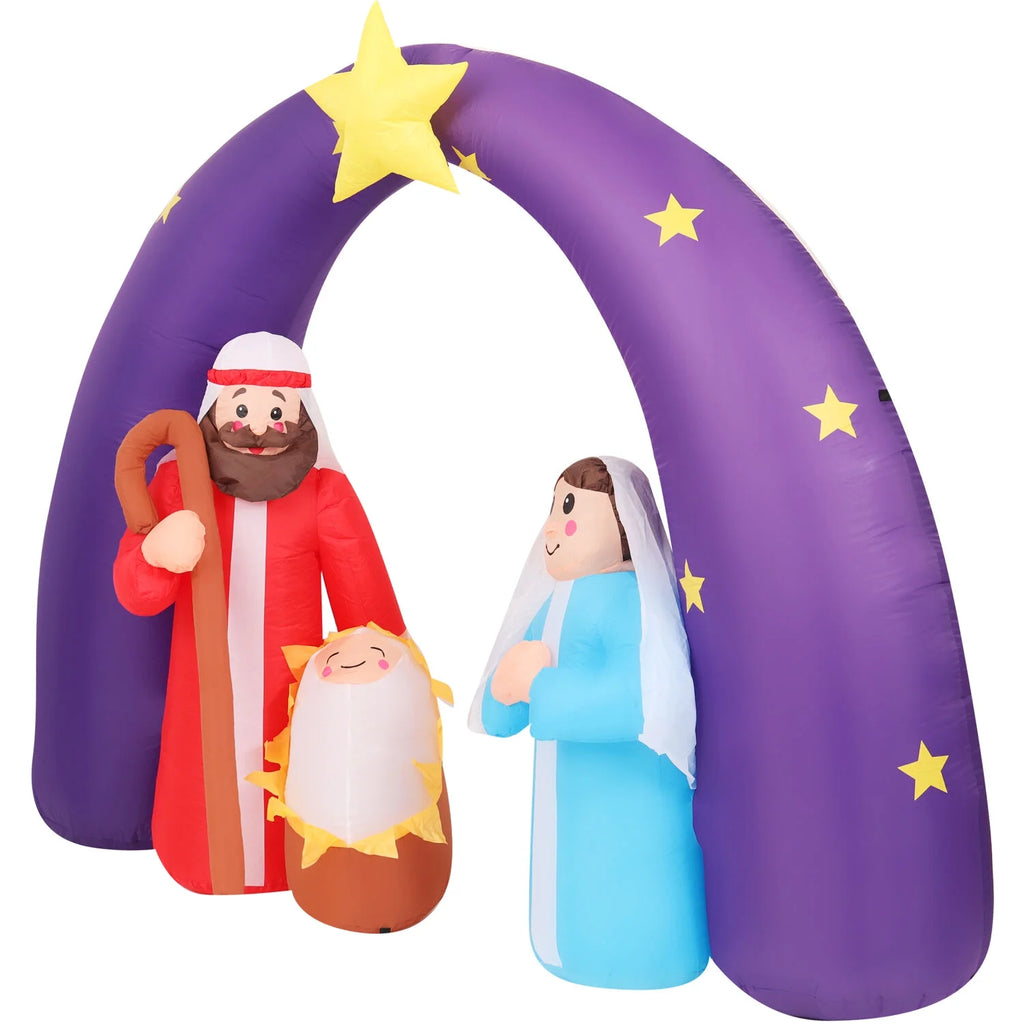 7 Ft. Christmas Nativity Scene Inflatable with LED Lights D7915