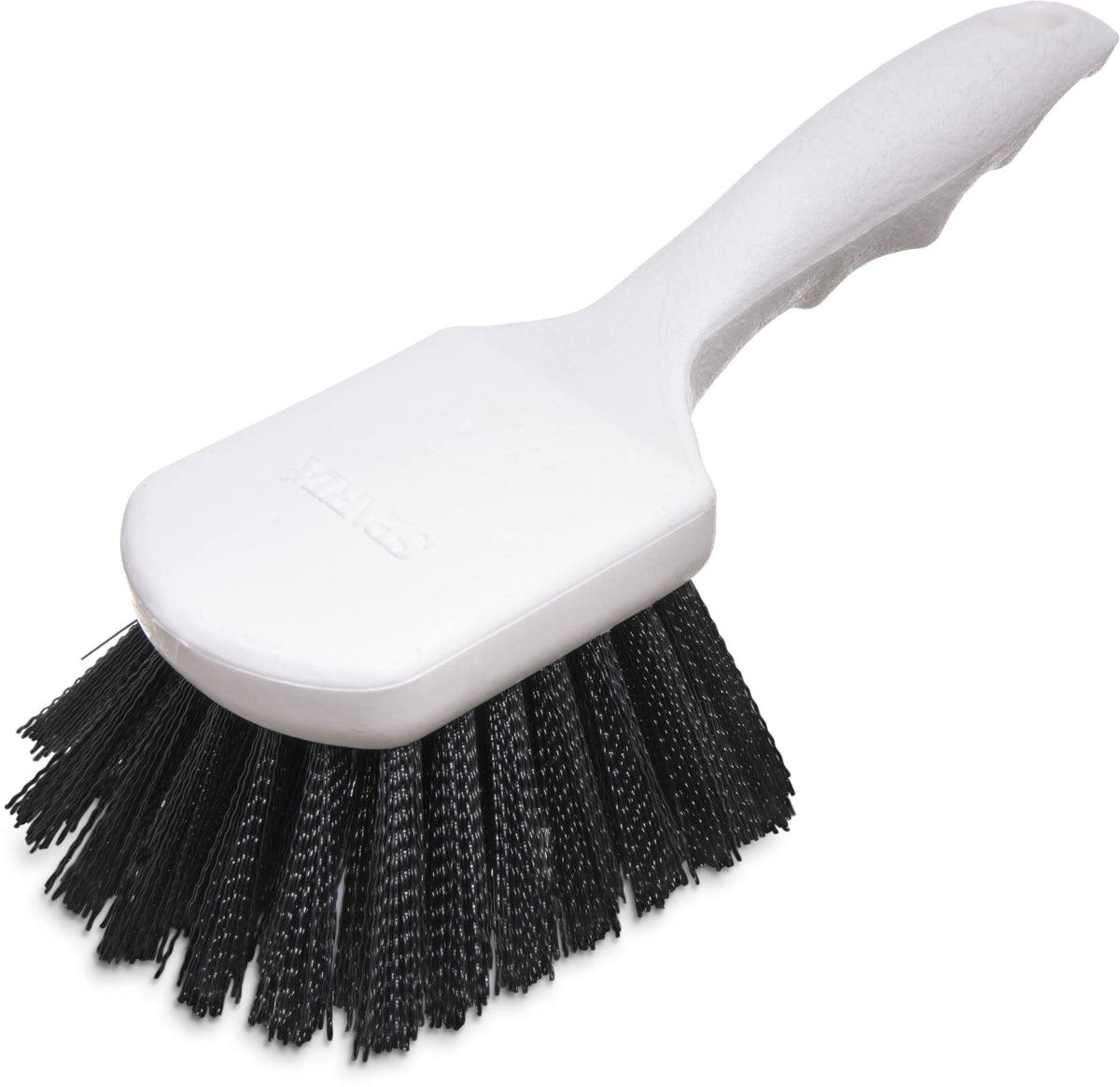 Utility Scrub Brush with Polyester Bristles 8-in x 3-in Black H67117