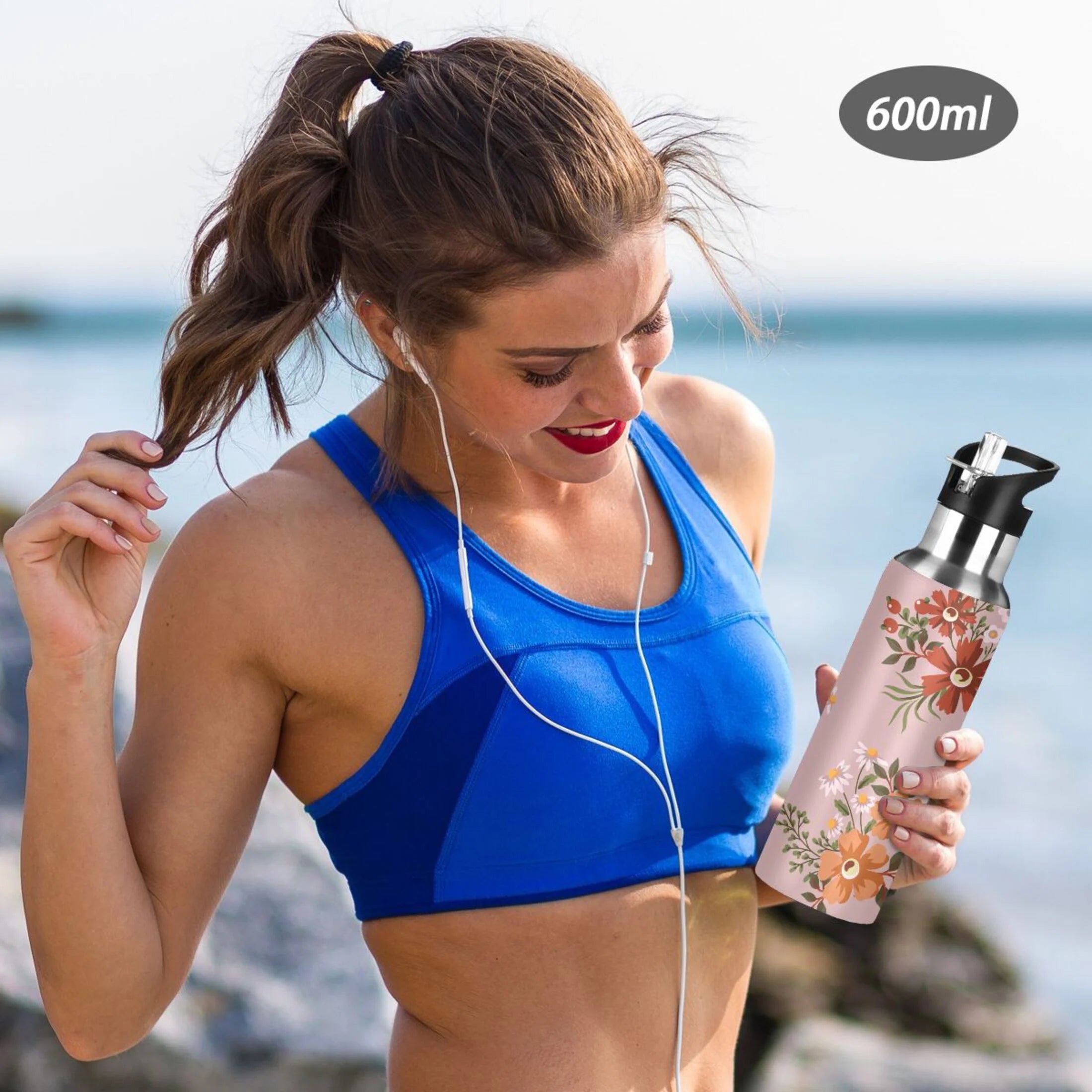 Stainless Steel Insulated Water Bottle with Straw Lid I98110