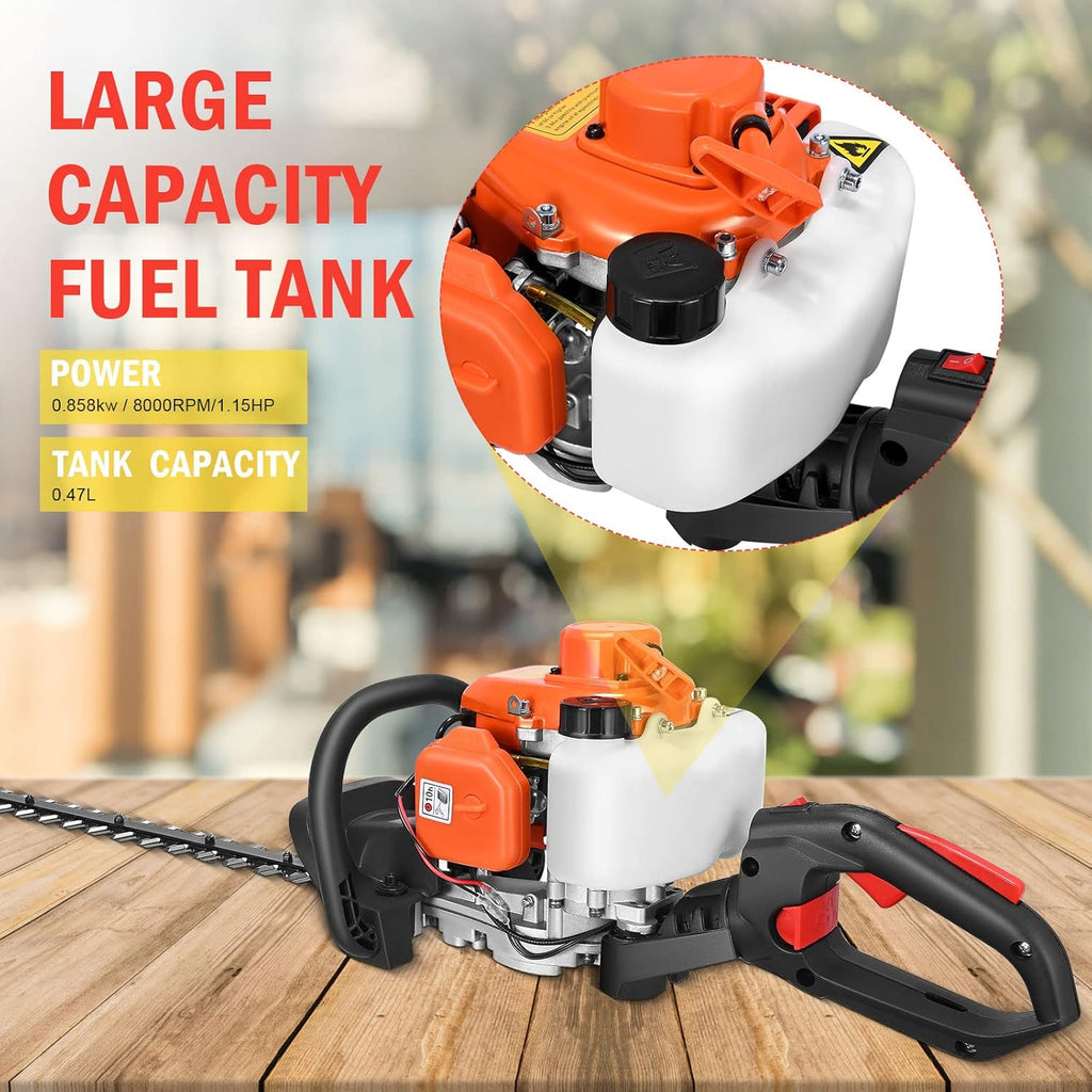 23.6cc Gas Hedge Trimmer 24" 2 Cycle Recoil Gasoline Trim Blade K330