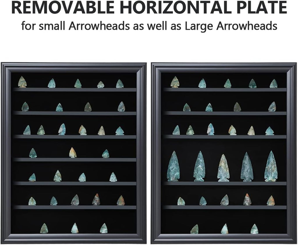 Black Small Arrowhead Display Case with UV Protection W921953