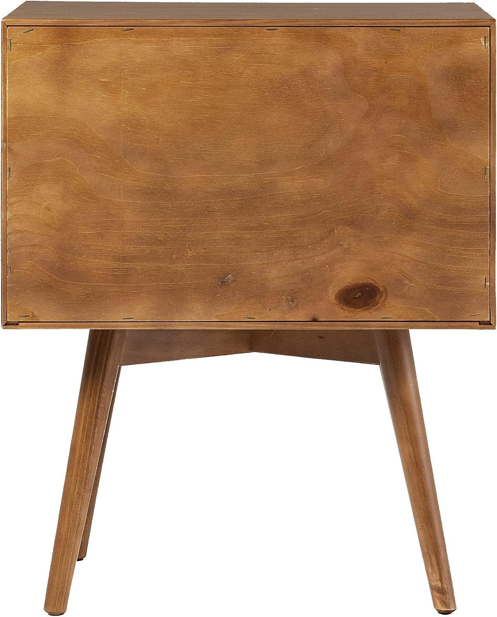 Caramel 2-Piece 1-Drawer Solid Wood Nightstand Set U938939