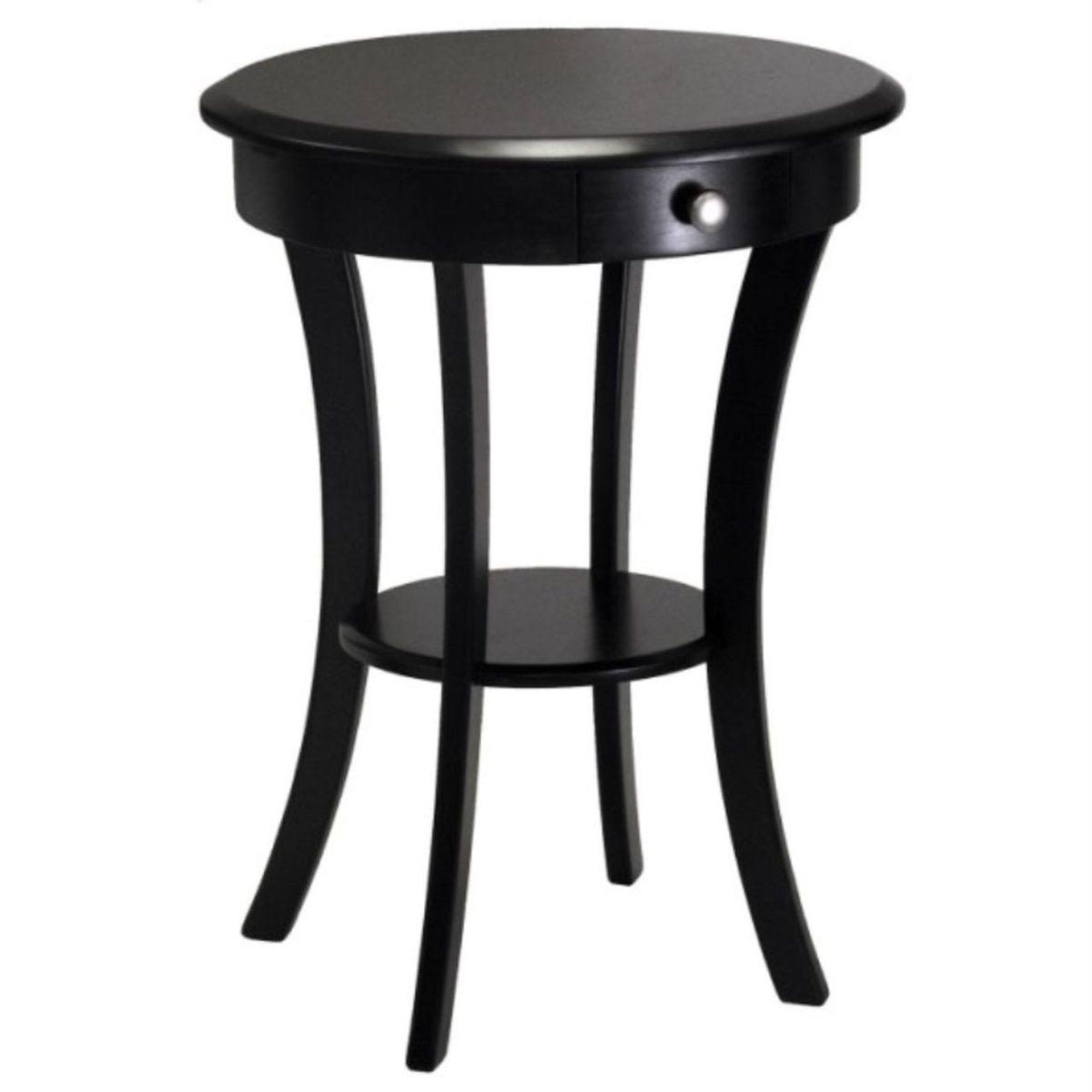 Black Round Accent Table J39748