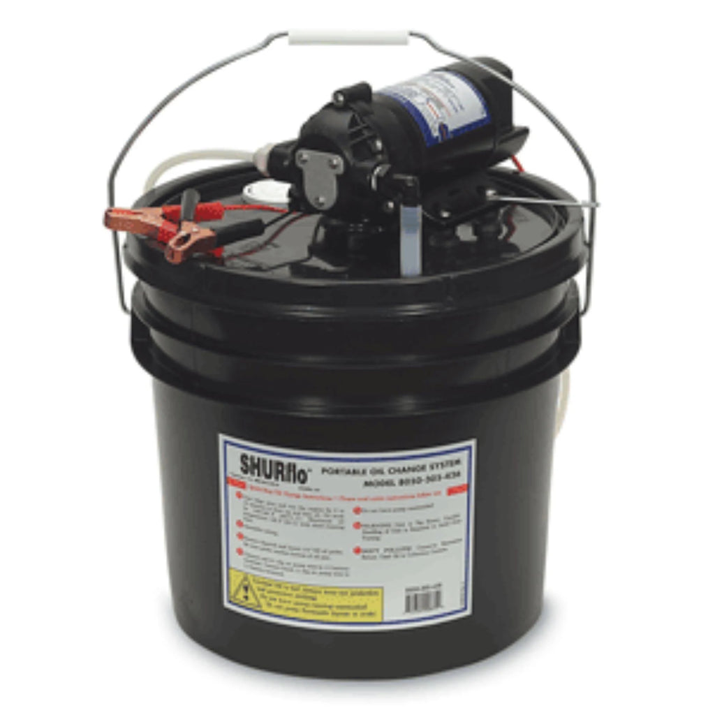 Oil Change Pump with 3.5 Gallon Bucket, 12 VDC, 1.5 GPM A454