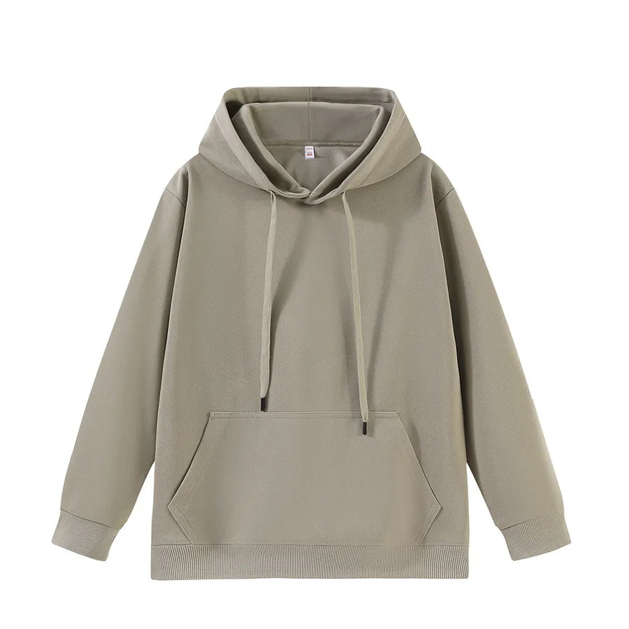 Double-layer Cotton Hooded Sweatshirt 300g Women's Loose Fit Casual Long Sleeve Autumn Wear